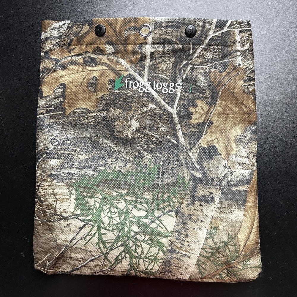 Frogg Toggs Camo Utility Pouch Realtree Brown Hunting Gear Bag One‎ Size Snap